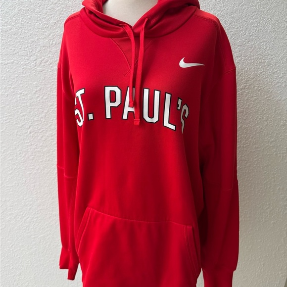 Nike Red St. Paul's Vibrant Red Hoodie Men's Pullover Sweatshirt Size Large EUC - Picture 3 of 7
